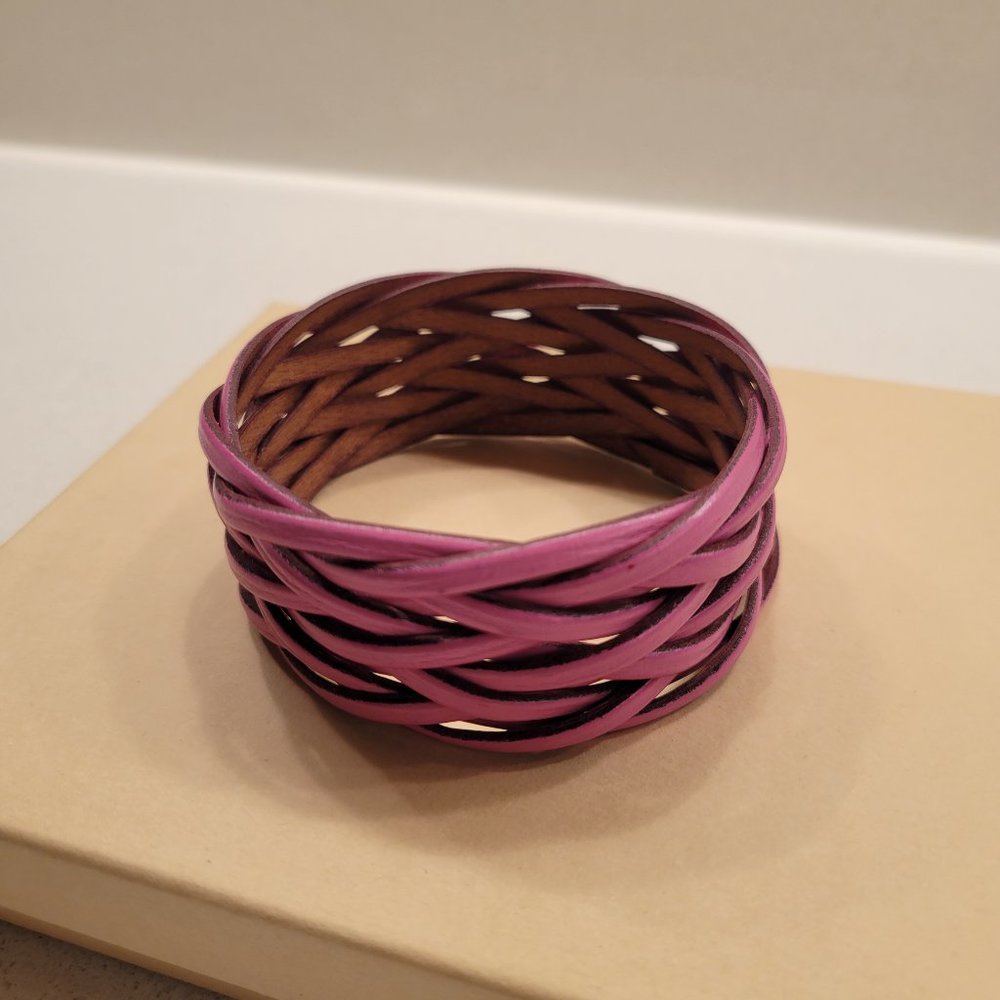 Pink Leather Bracelet